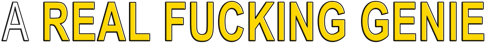 A REAL FUCKING GENIE